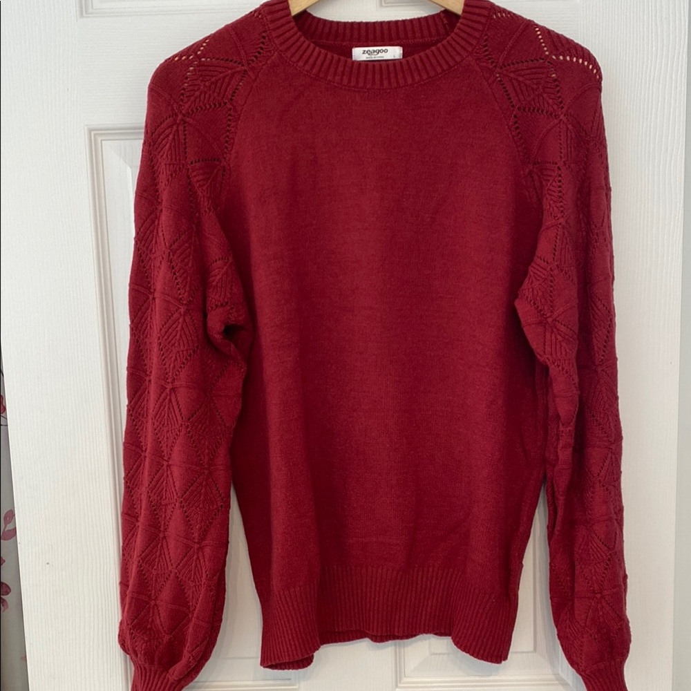 Red Knit Sweater size Large